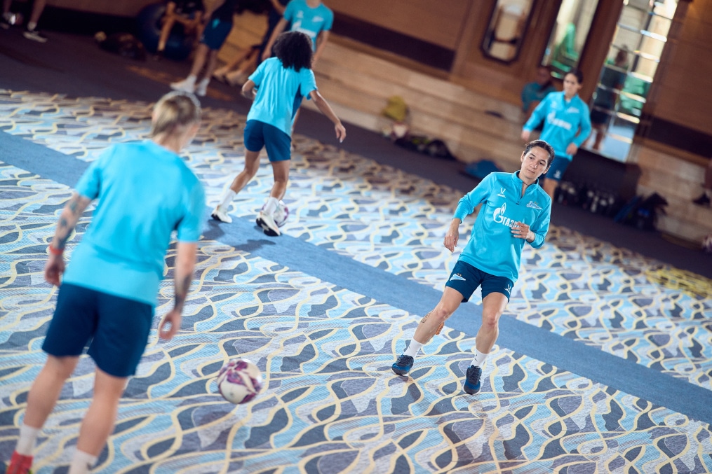 Зимний сбор женской команды «Зенит» в Турции: 13 февраля, утренняя тренировка