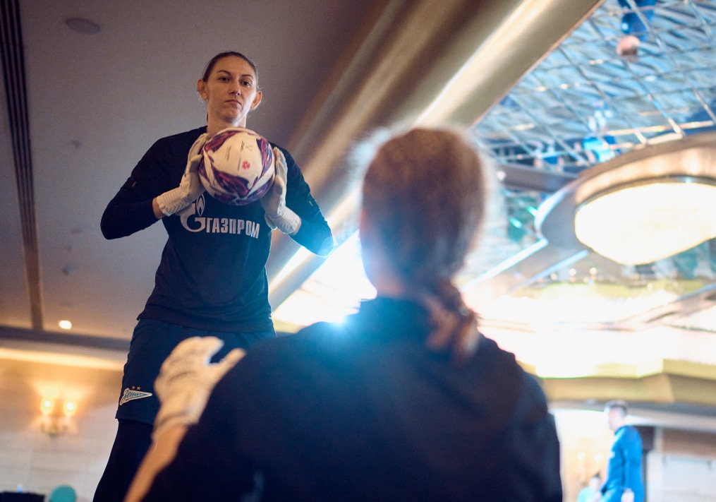 Зимний учебно-тренировочный сбор женской команды «Зенит» в Турции: 13 февраля, вечерняя тренировка