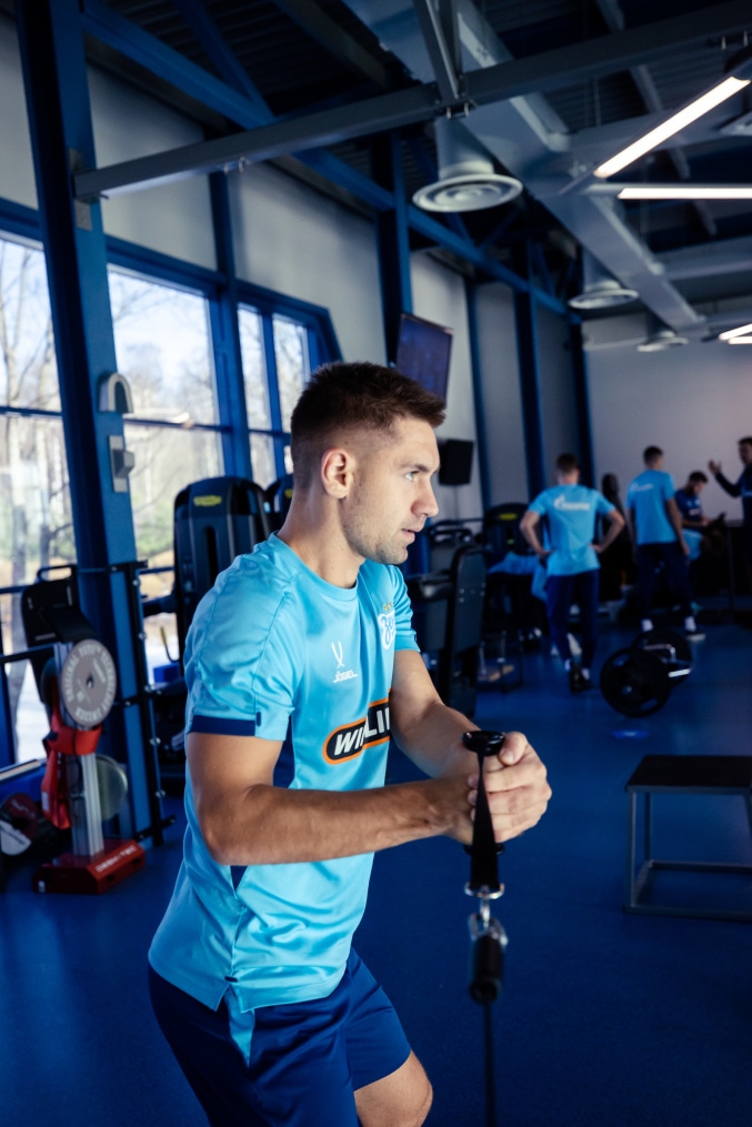 Тренировка основного состава «Зенита» перед матчем со «Спартаком»