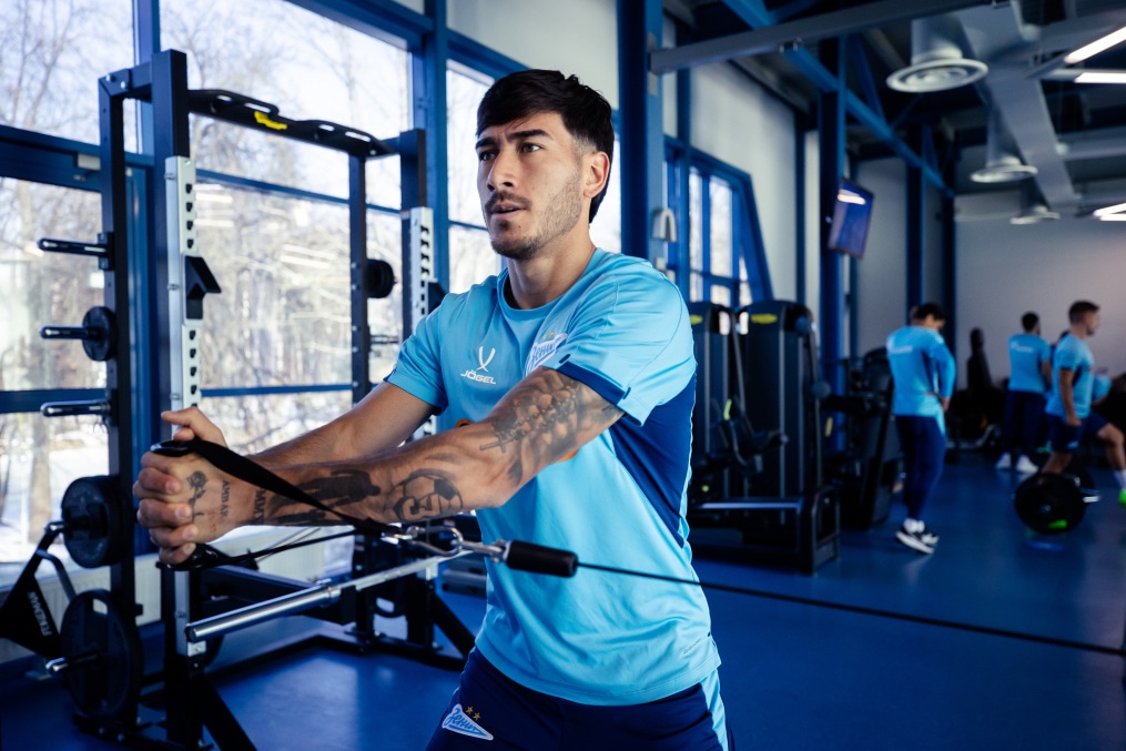 Тренировка основного состава «Зенита» перед матчем со «Спартаком»