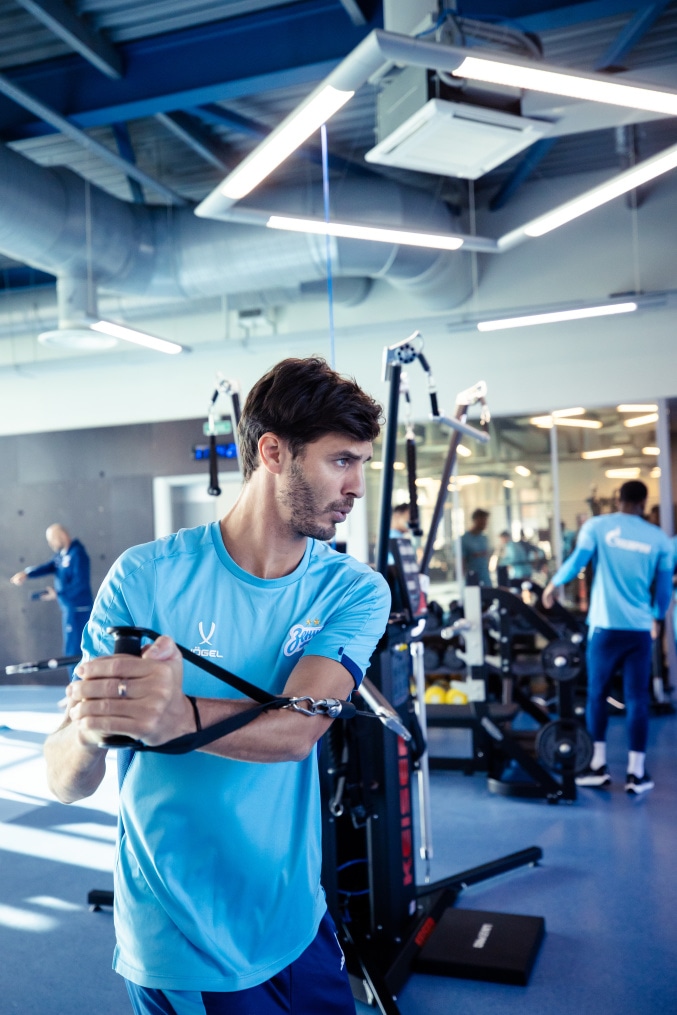 Тренировка основного состава «Зенита» перед матчем со «Спартаком»