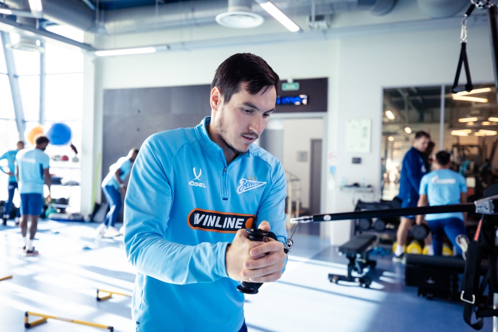 Тренировка основного состава «Зенита» перед матчем со «Спартаком»