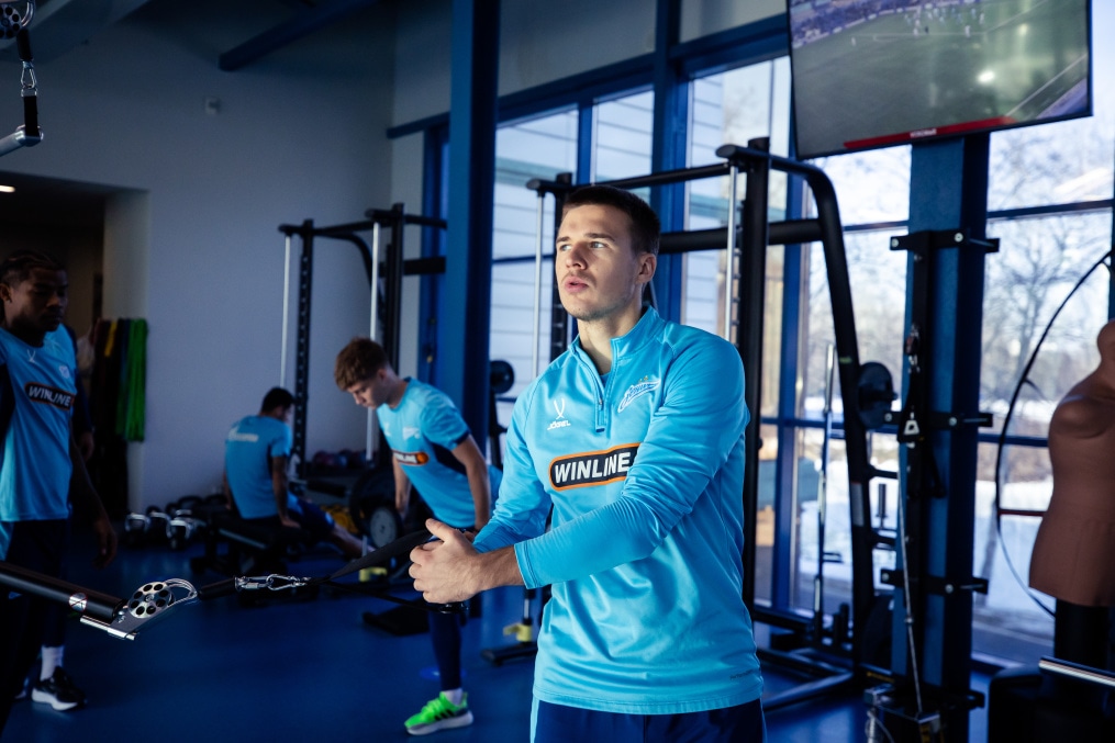 Тренировка основного состава «Зенита» перед матчем со «Спартаком»