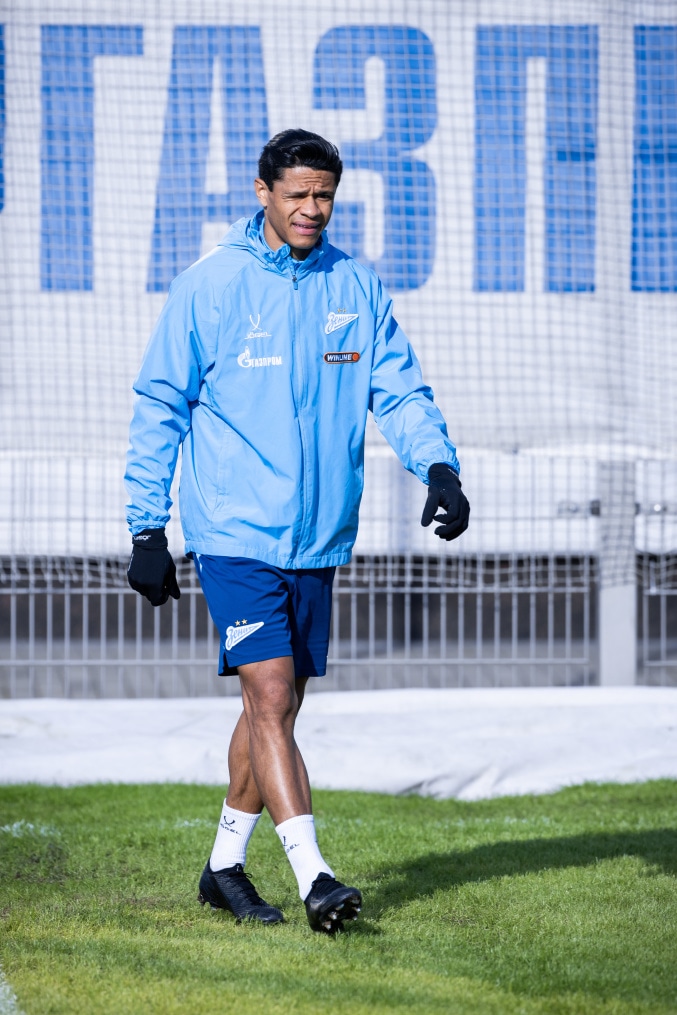 Тренировка основного состава «Зенита» перед матчем со «Спартаком»