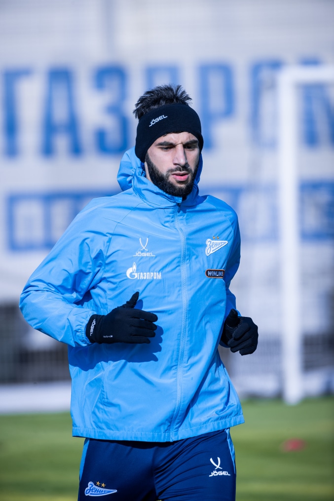 Тренировка основного состава «Зенита» перед матчем со «Спартаком»