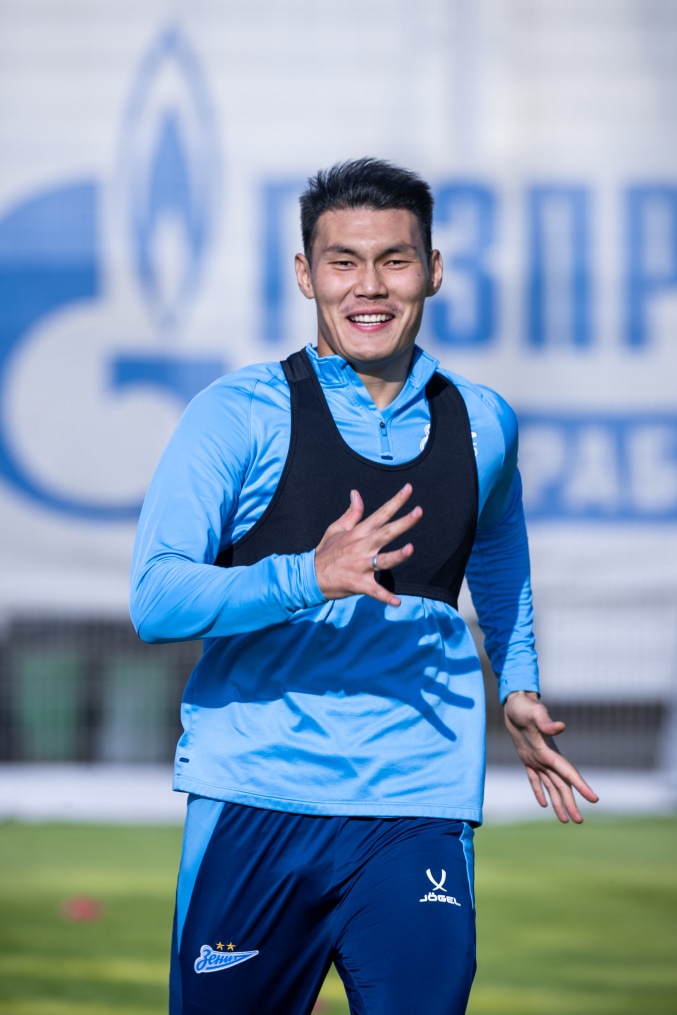 Тренировка основного состава «Зенита» перед матчем со «Спартаком»