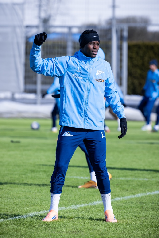 Тренировка основного состава «Зенита» перед матчем со «Спартаком»