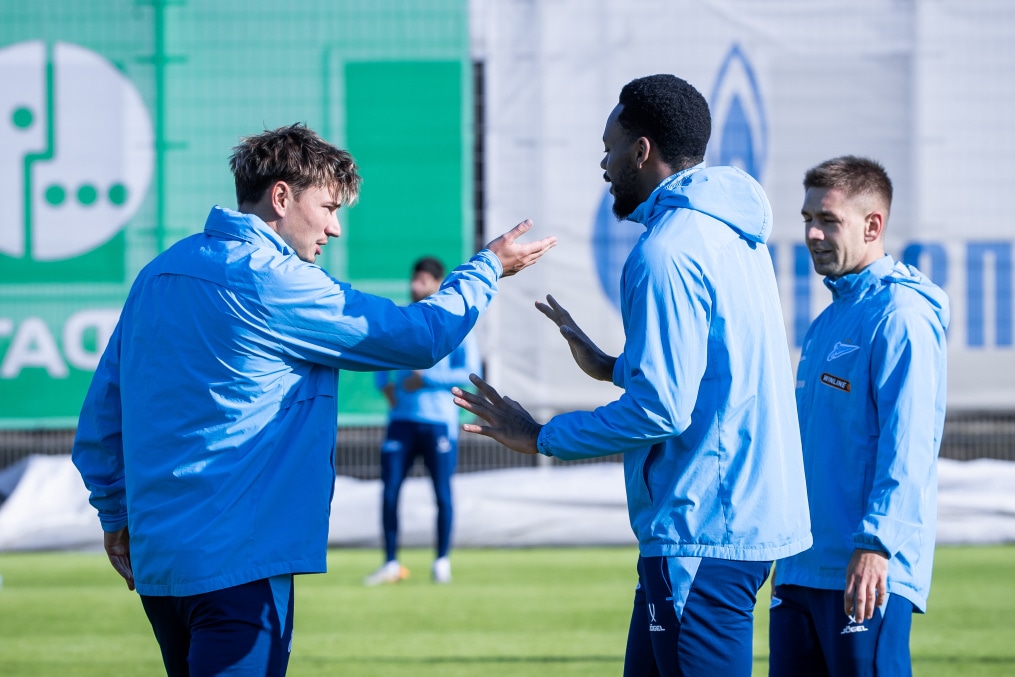 Тренировка основного состава «Зенита» перед матчем со «Спартаком»