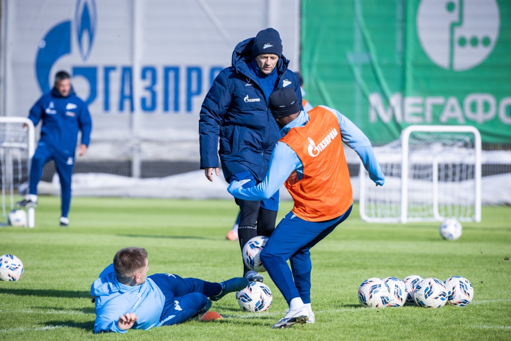 Тренировка основного состава «Зенита» перед матчем со «Спартаком»