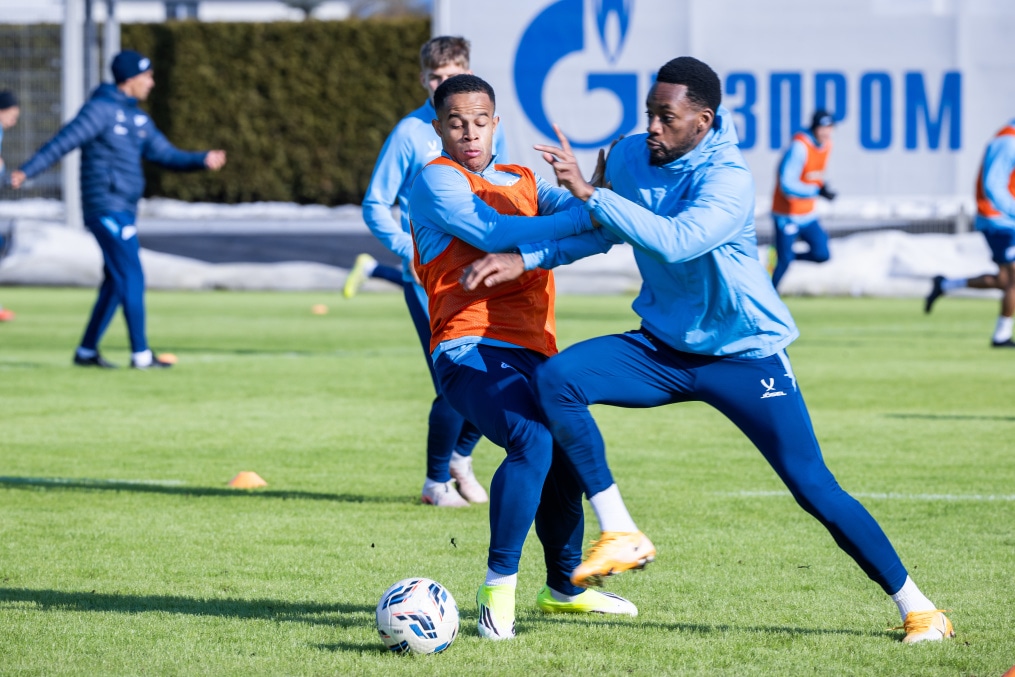 Тренировка основного состава «Зенита» перед матчем со «Спартаком»