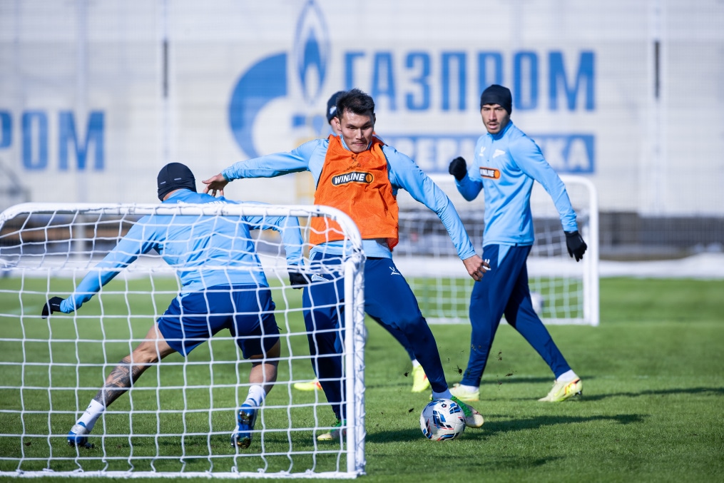 Тренировка основного состава «Зенита» перед матчем со «Спартаком»