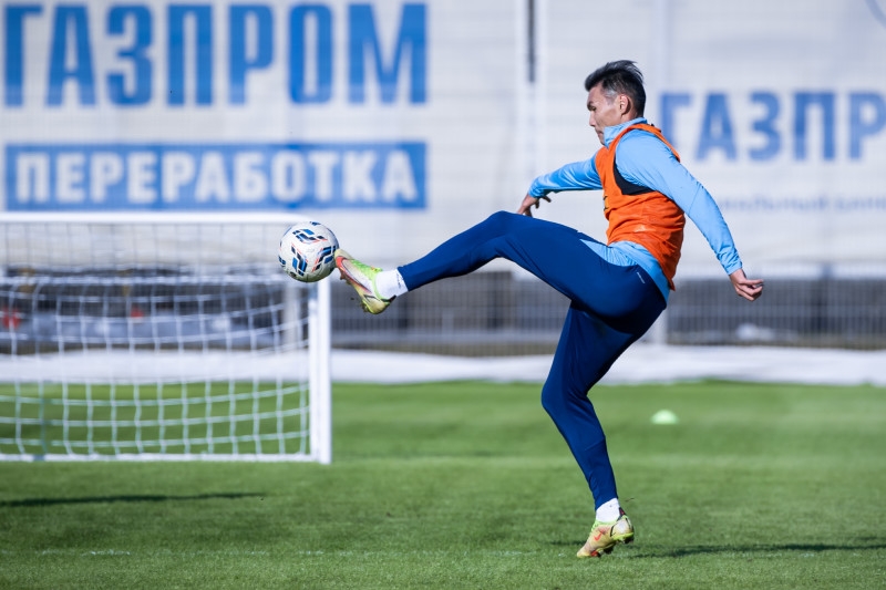 Тренировка основного состава «Зенита» перед матчем со «Спартаком»