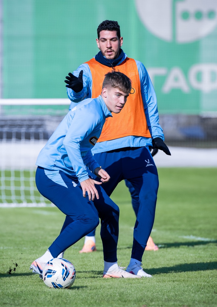 Тренировка основного состава «Зенита» перед матчем со «Спартаком»