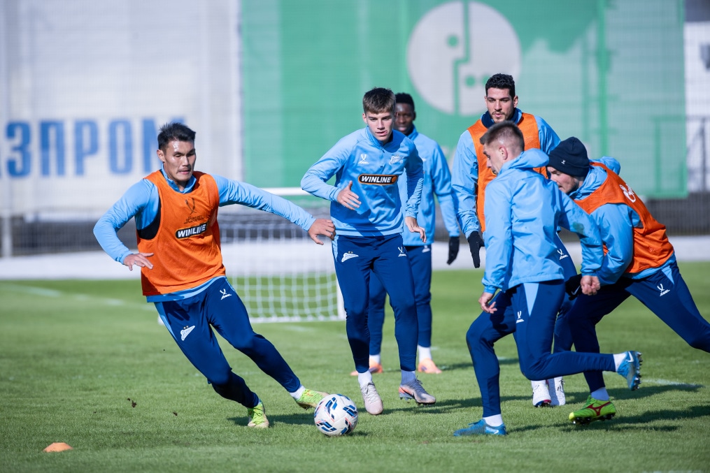 Тренировка основного состава «Зенита» перед матчем со «Спартаком»