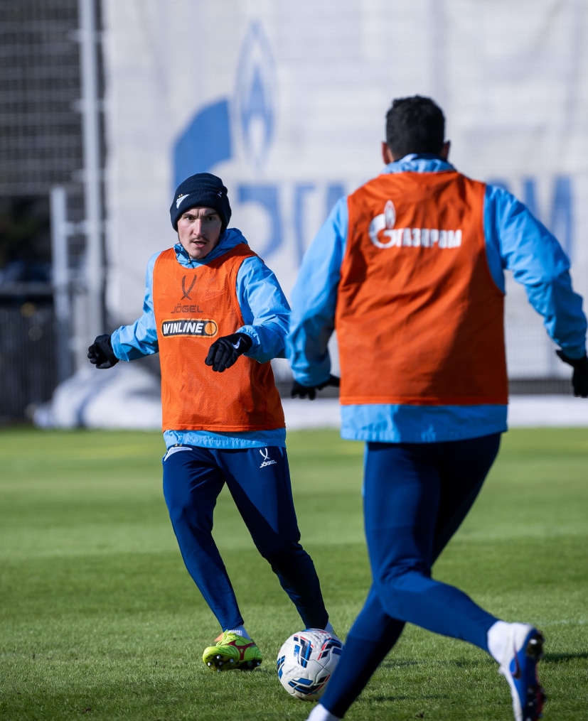 Тренировка основного состава «Зенита» перед матчем со «Спартаком»