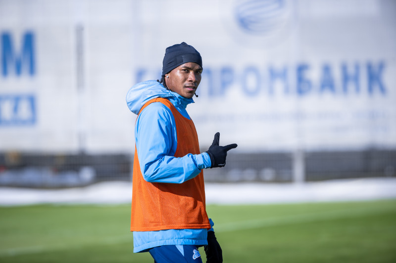 Тренировка основного состава «Зенита» перед матчем со «Спартаком»