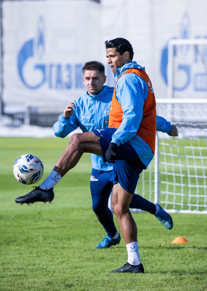Тренировка основного состава «Зенита» перед матчем со «Спартаком»