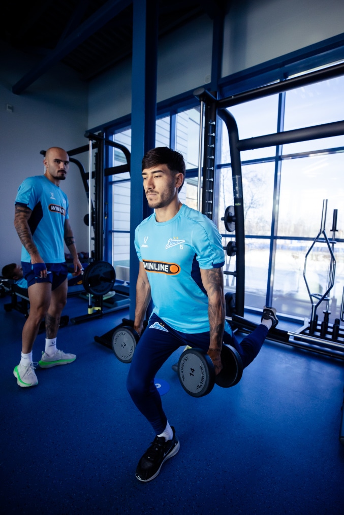 Тренировка основного состава «Зенита» перед матчем со «Спартаком»