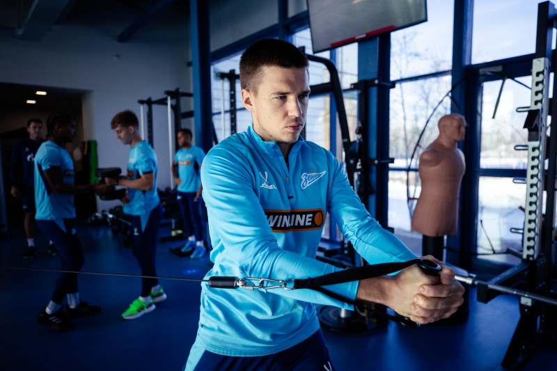 Тренировка основного состава «Зенита» перед матчем со «Спартаком»