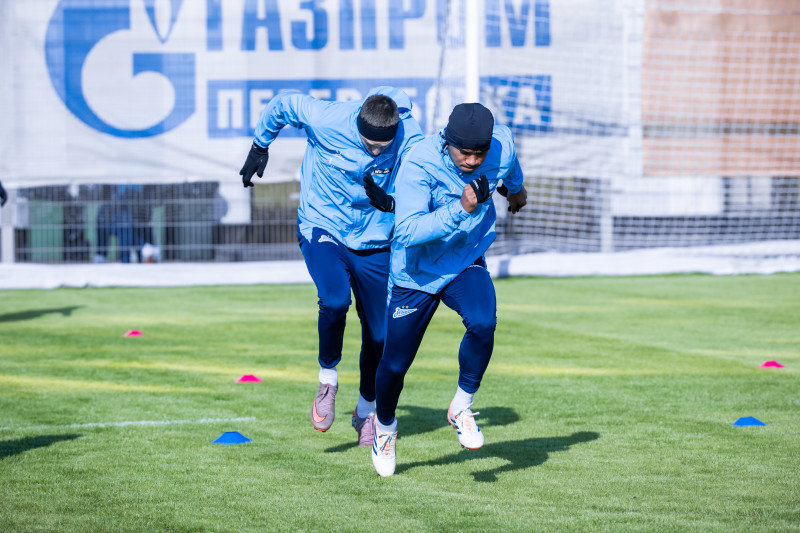 Тренировка основного состава «Зенита» перед матчем со «Спартаком»