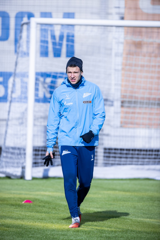 Тренировка основного состава «Зенита» перед матчем со «Спартаком»