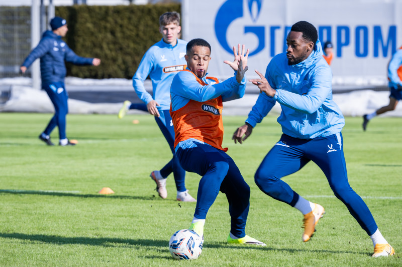 Тренировка основного состава «Зенита» перед матчем со «Спартаком»
