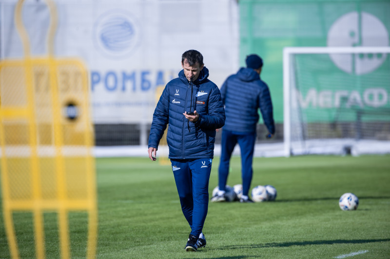 Тренировка основного состава «Зенита» перед матчем со «Спартаком»