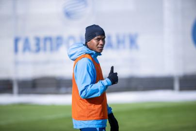 Тренировка основного состава «Зенита» перед матчем со «Спартаком»