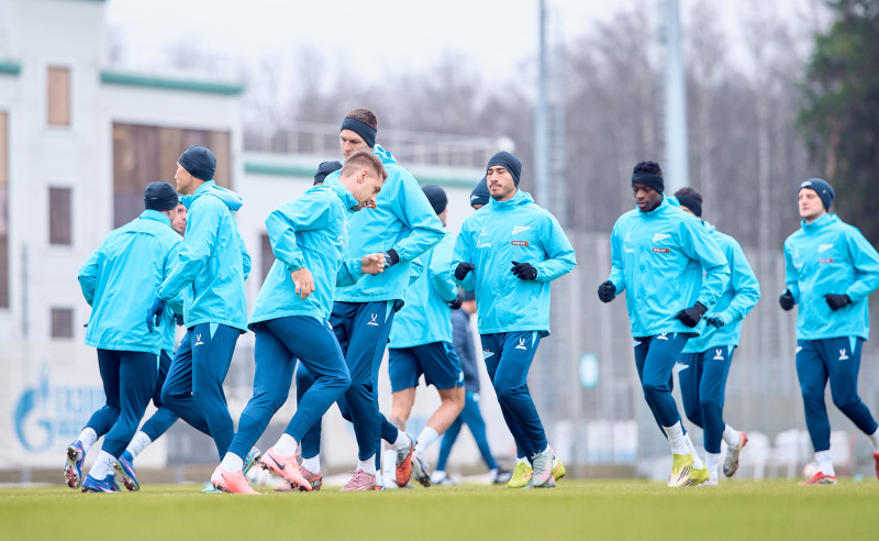 Тренировка «Зенита» в «Газпром»-тренировочном центре