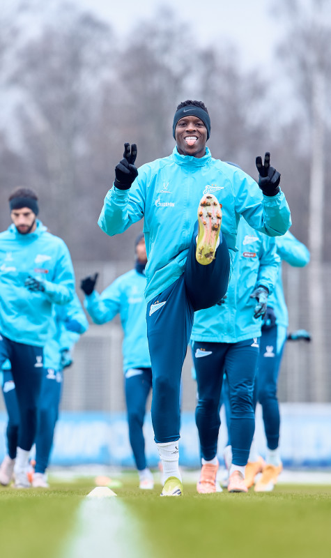 Тренировка «Зенита» в «Газпром»-тренировочном центре