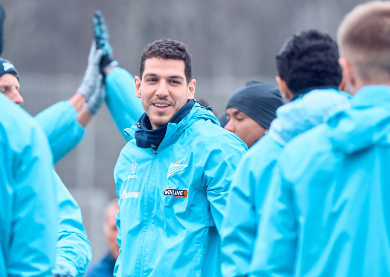 Тренировка «Зенита» в «Газпром»-тренировочном центре