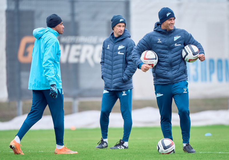 Тренировка «Зенита» в «Газпром»-тренировочном центре