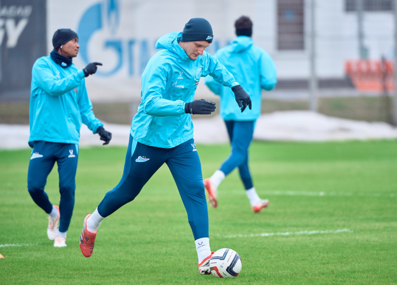 Тренировка «Зенита» в «Газпром»-тренировочном центре