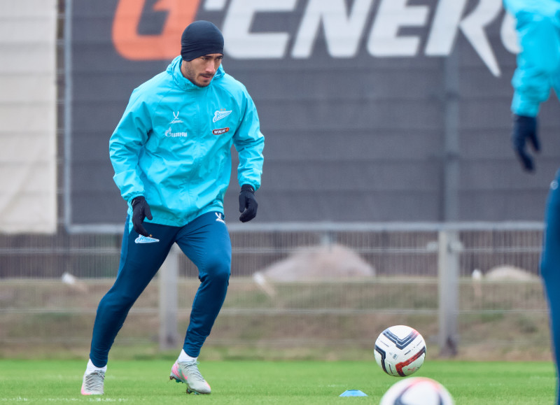 Тренировка «Зенита» в «Газпром»-тренировочном центре