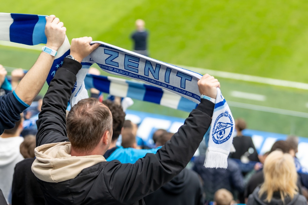 Болельщики на матче «Зенит» — «Крылья Советов»