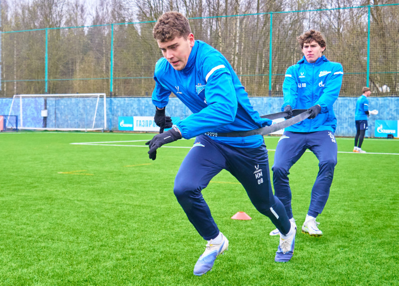 Тренировка «Зенита»-м перед матчем с «Акрон-Академия Коноплева»-м