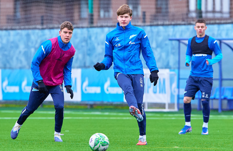 Тренировка «Зенита»-м перед матчем с «Акрон-Академия Коноплева»-м