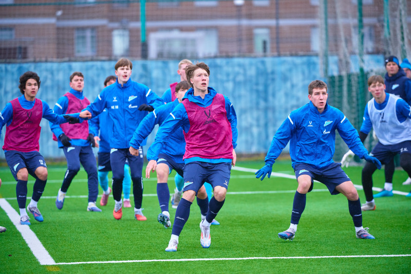 Тренировка «Зенита»-м перед матчем с «Акрон-Академия Коноплева»-м