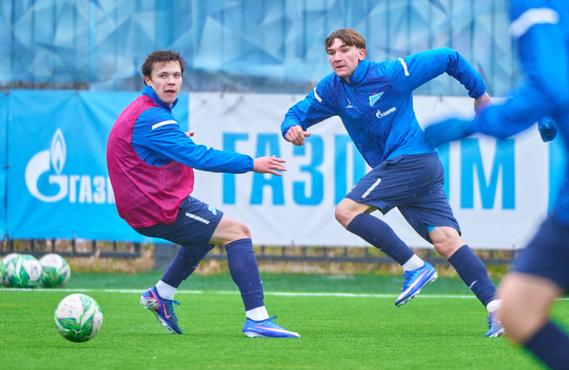 Тренировка «Зенита»-м перед матчем с «Акрон-Академия Коноплева»-м