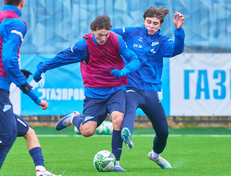 Тренировка «Зенита»-м перед матчем с «Акрон-Академия Коноплева»-м
