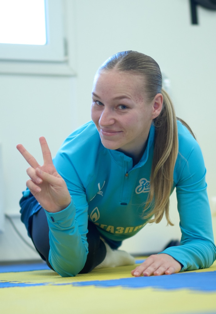 Тренировка женской молодежной команды «Зенит»