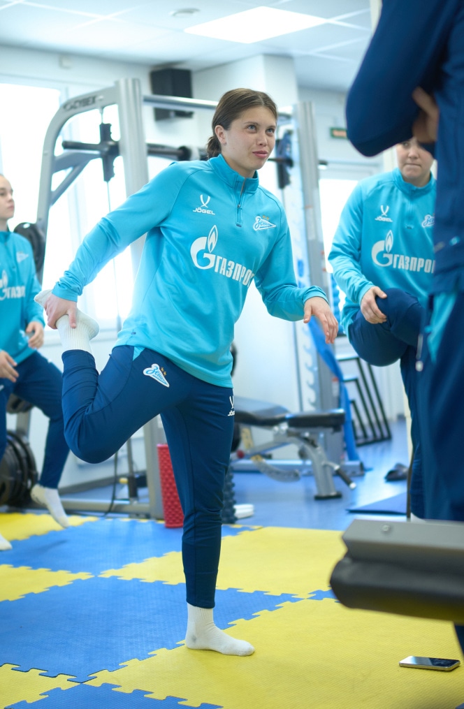 Тренировка женской молодежной команды «Зенит»