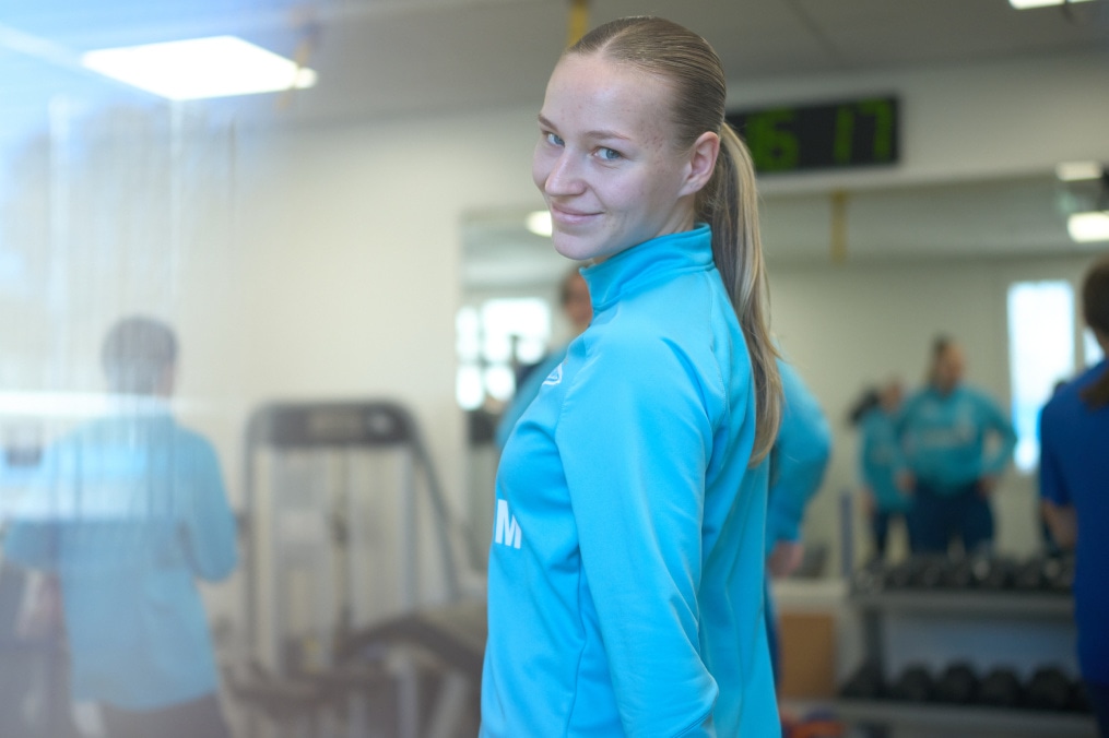 Тренировка женской молодежной команды «Зенит»