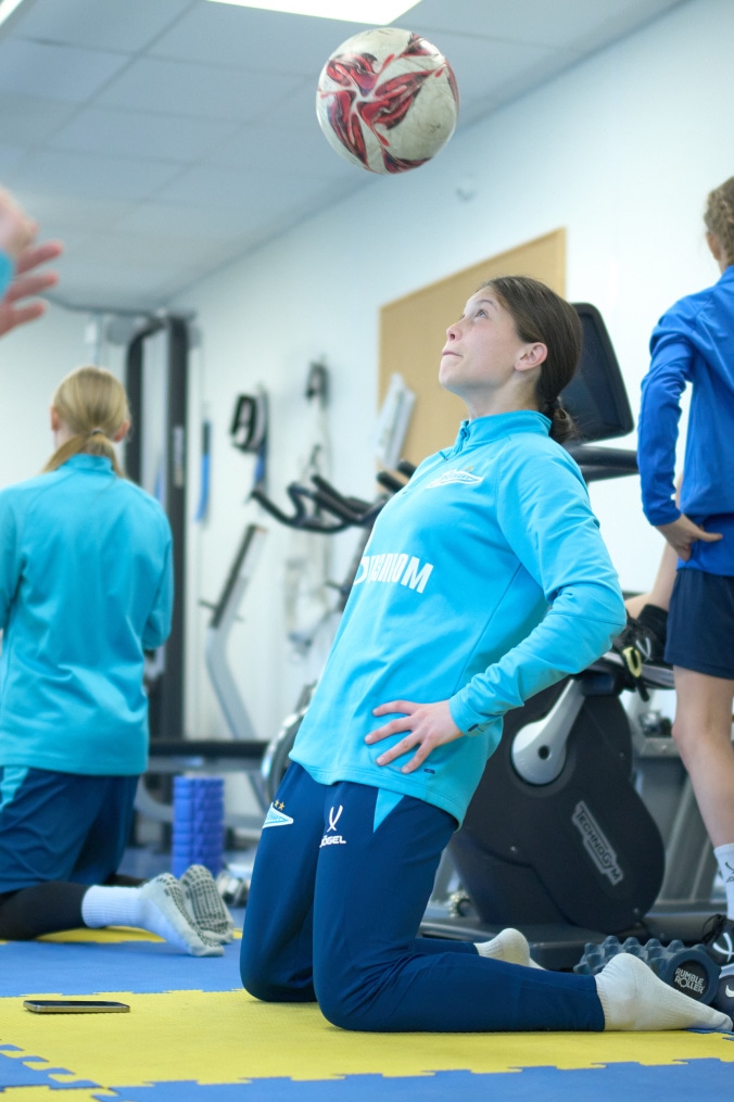 Тренировка женской молодежной команды «Зенит»