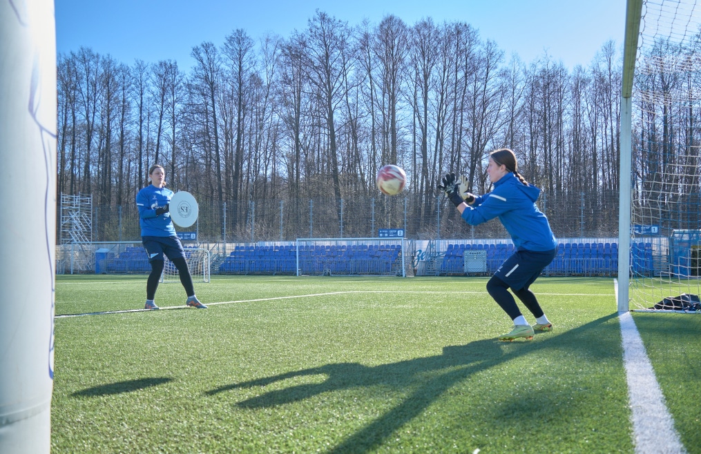 Тренировка женской молодежной команды «Зенит»