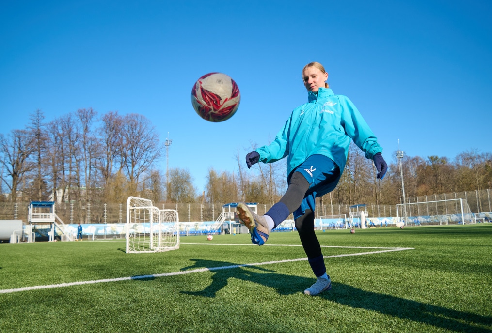 Тренировка женской молодежной команды «Зенит»