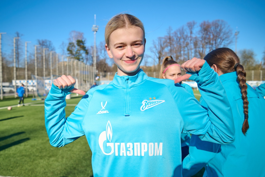 Тренировка женской молодежной команды «Зенит»