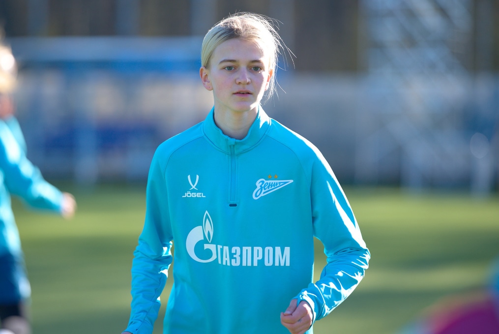 Тренировка женской молодежной команды «Зенит»