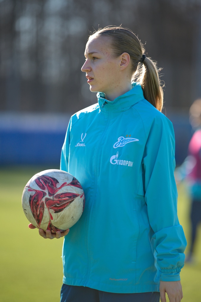 Тренировка женской молодежной команды «Зенит»