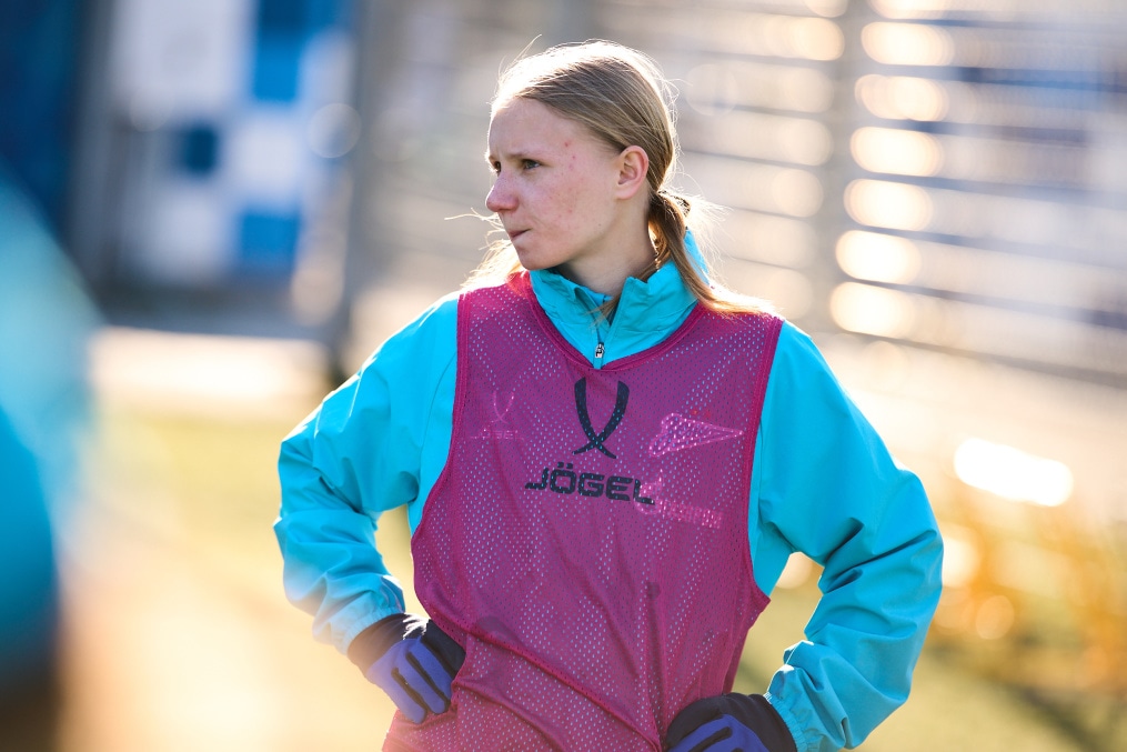 Тренировка женской молодежной команды «Зенит»